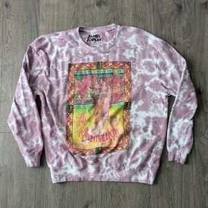 Janis Joplin Long Sleeve Lightweight Tie Dye Sweatshirt